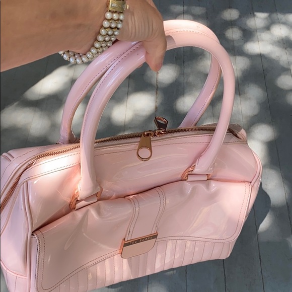 Ted Baker Handbags - TED BAKER pink and rose gold quilted satchel bag